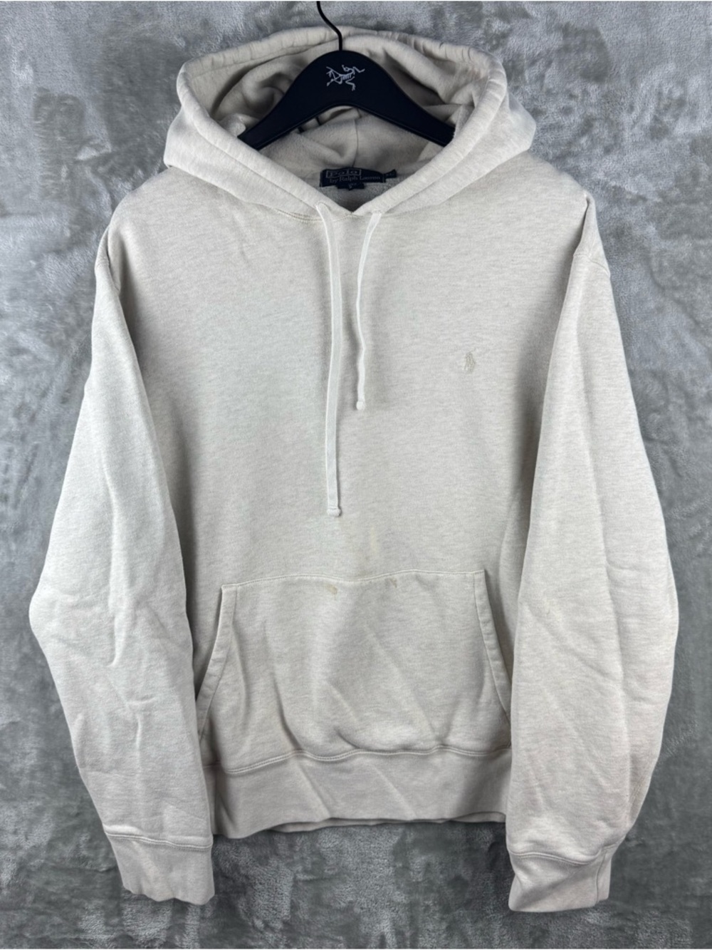 Vintage Polo Ralph Lauren  Fleece Hoodie Pullover Pony Mens XL 90s Utility